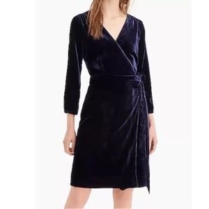 J Crew Navy Velvet Dress Size 10